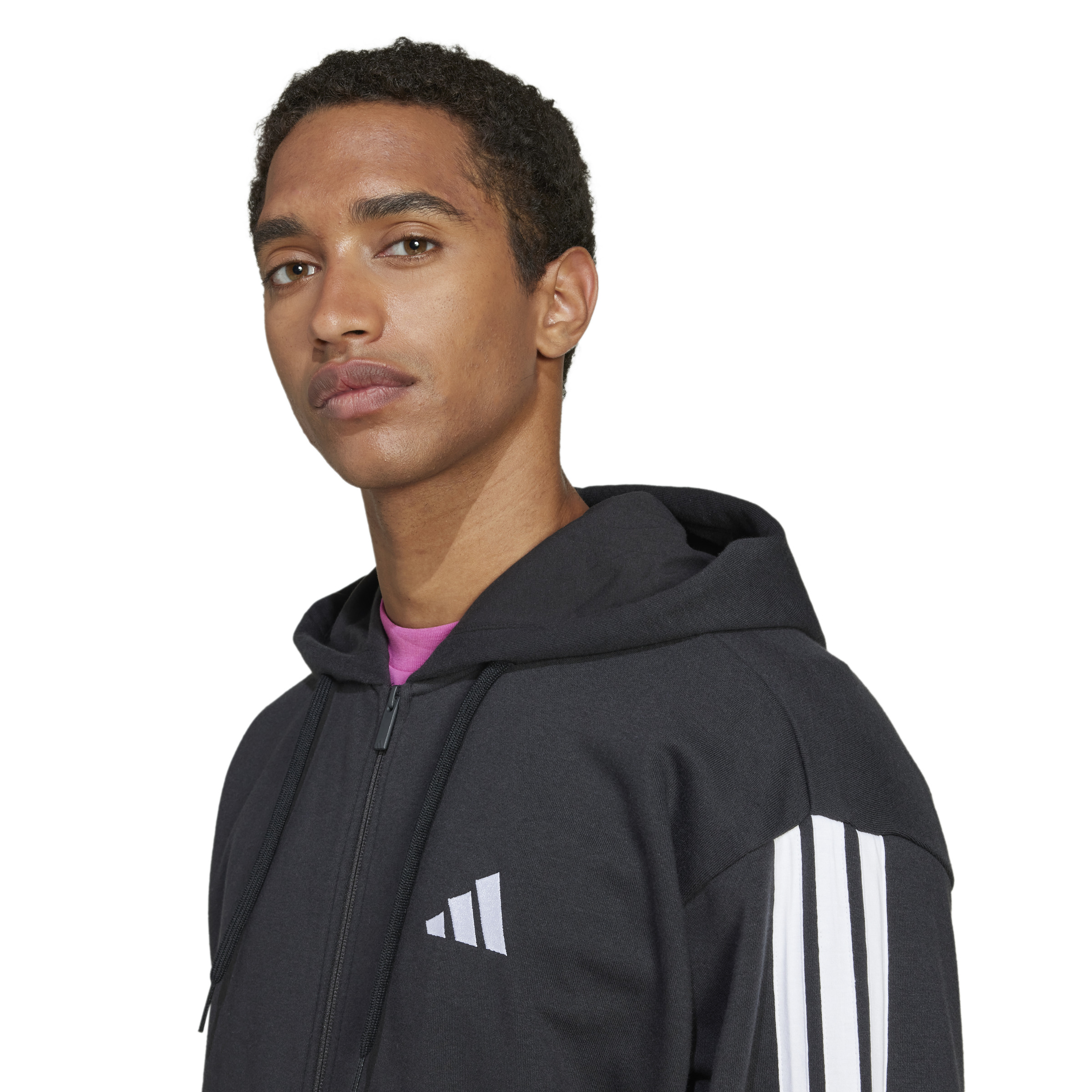 ADIDAS M 3S FT FZ HD BLACK/WHITE – Bild 6