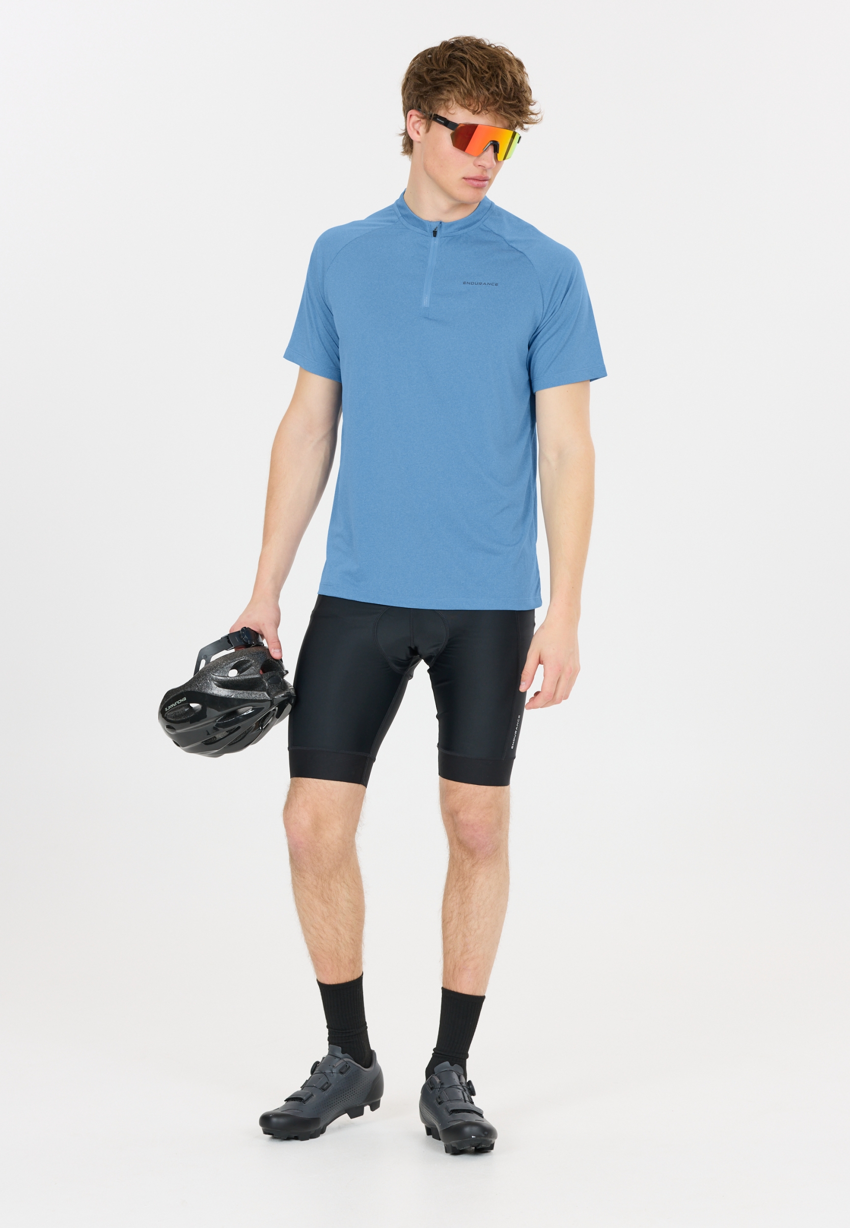 ENDURANCE Crow M Melange Cycling/MTB S/S Shirt VALLARTA BLUE – Bild 6