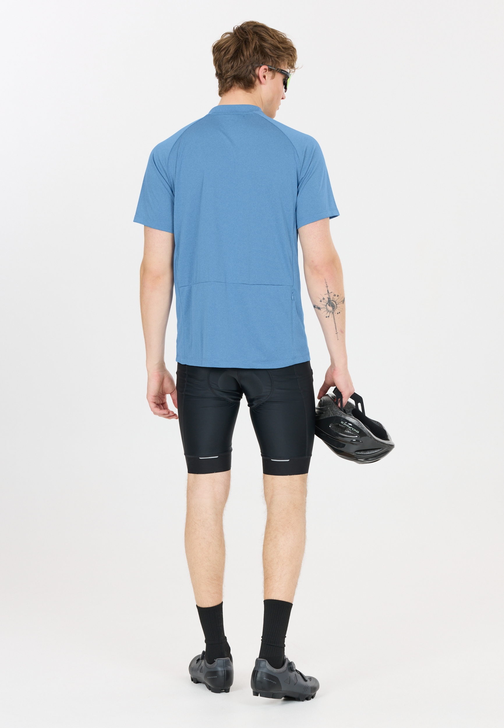 ENDURANCE Crow M Melange Cycling/MTB S/S Shirt VALLARTA BLUE – Bild 7