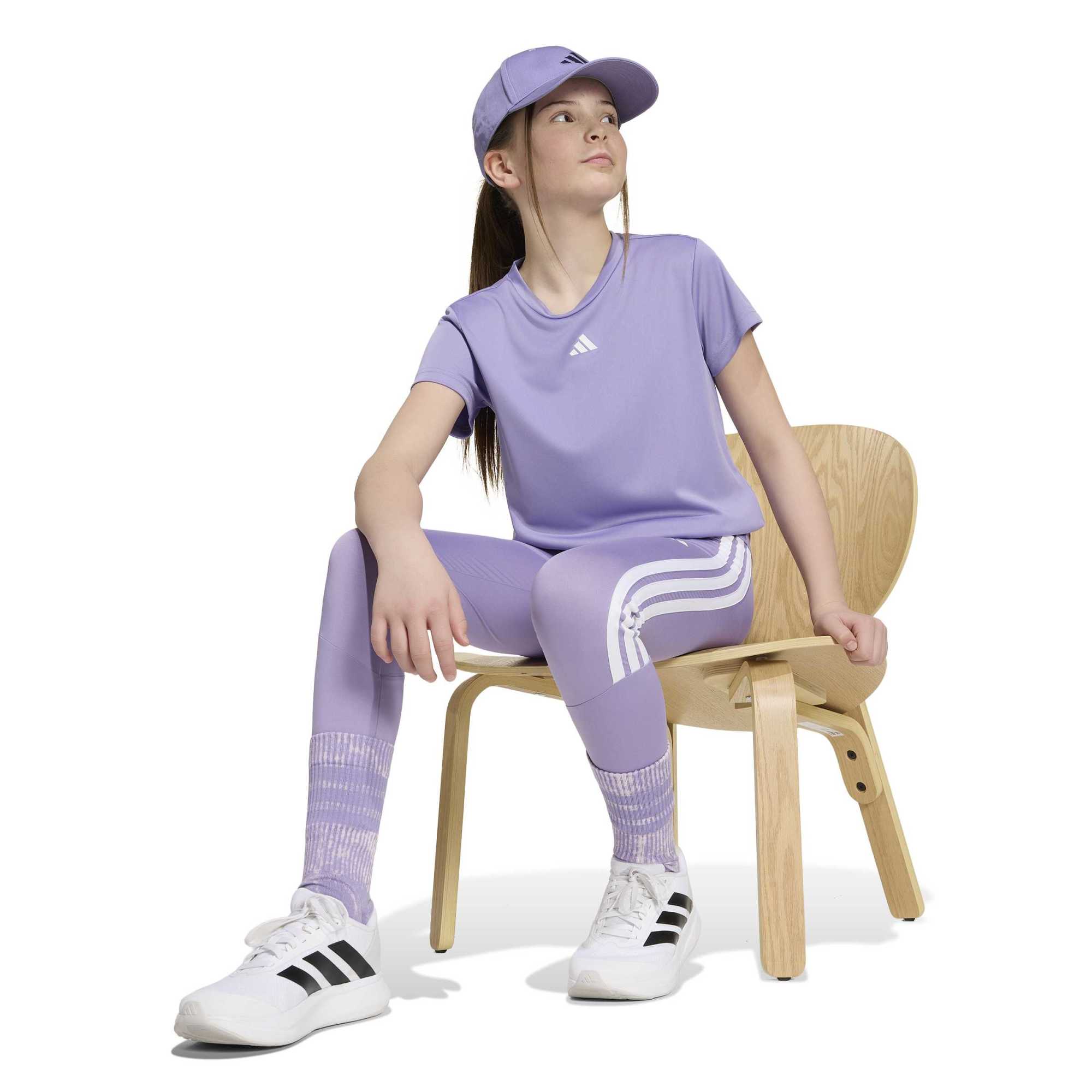 ADIDAS JG TR-ES 3S LEG MAGLIL/WHITE – Bild 4