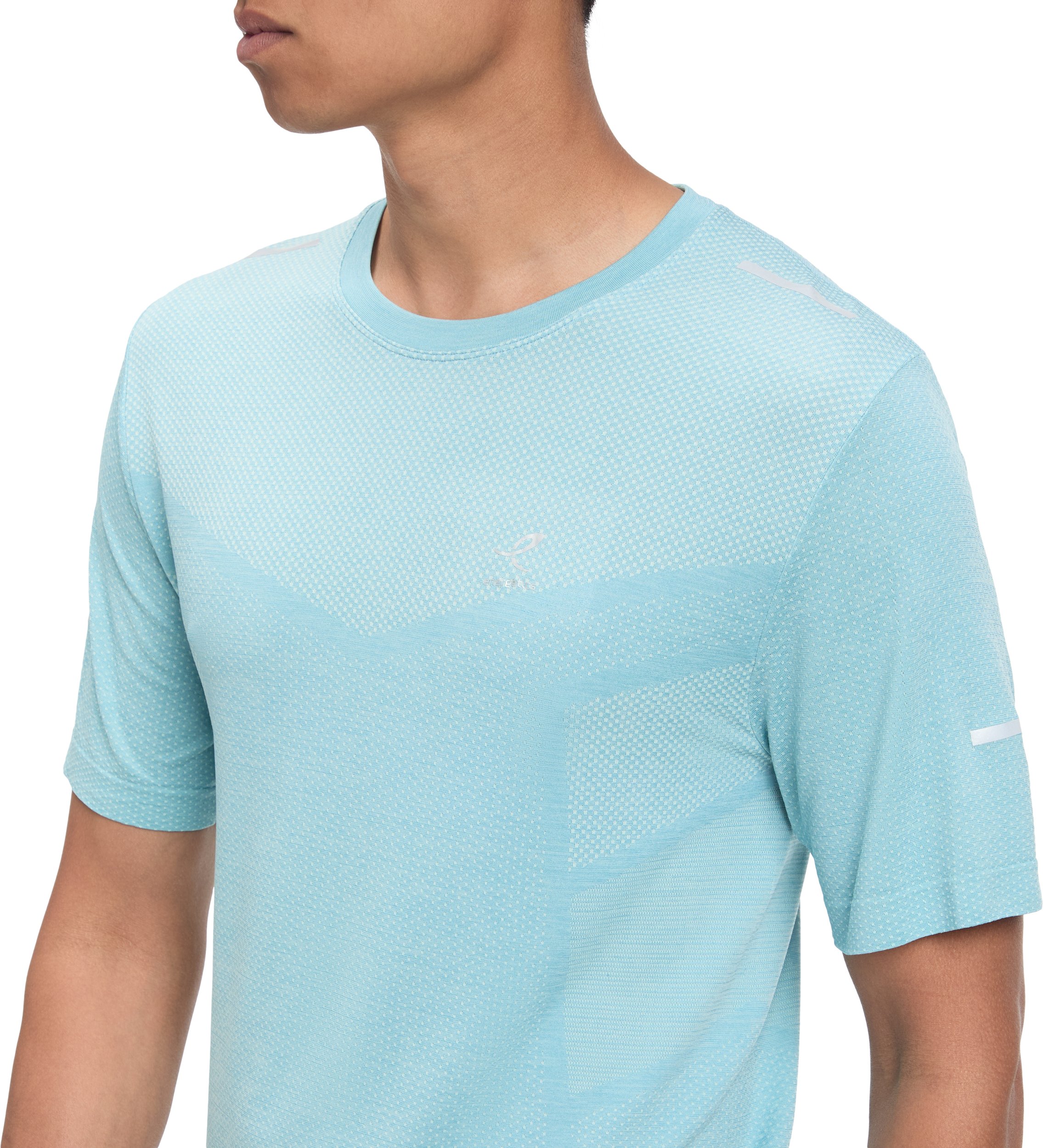 ENERGETICS He.-T-Shirt Tayeb SS M MELANGE/BLUE AQUA/BL – Bild 2