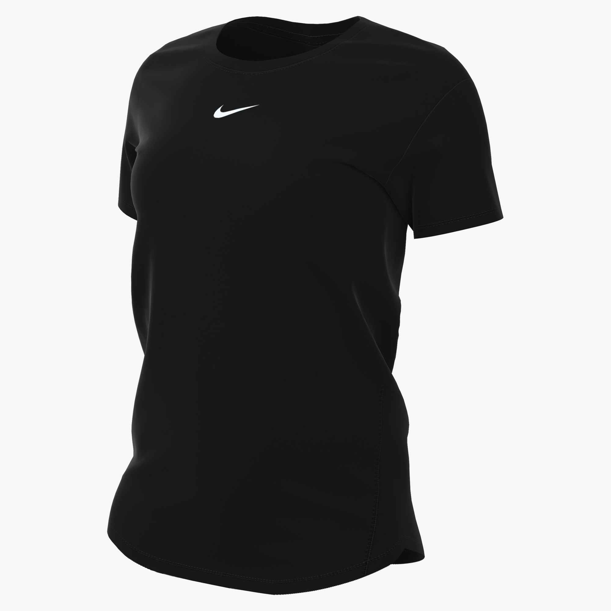 NIKE W NK ONE CLASSIC DF SS TOP BLACK/WHITE – Bild 3