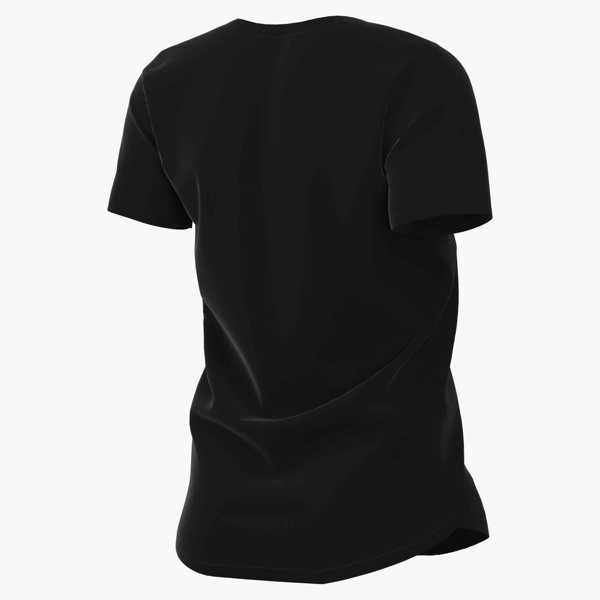 NIKE W NK ONE CLASSIC DF SS TOP BLACK/WHITE – Bild 4