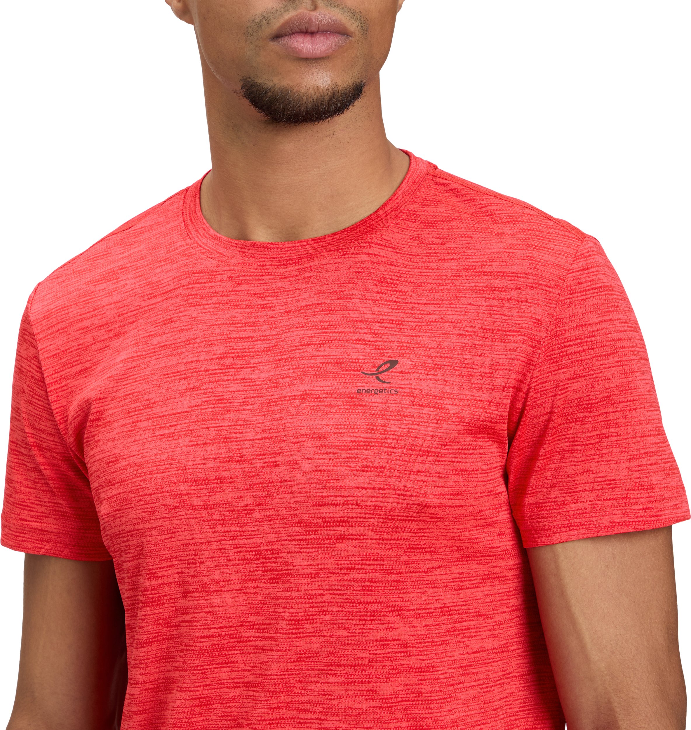 ENERGETICS He.-T-Shirt Telly II SS M MELANGE/RED/RED DARK – Bild 2