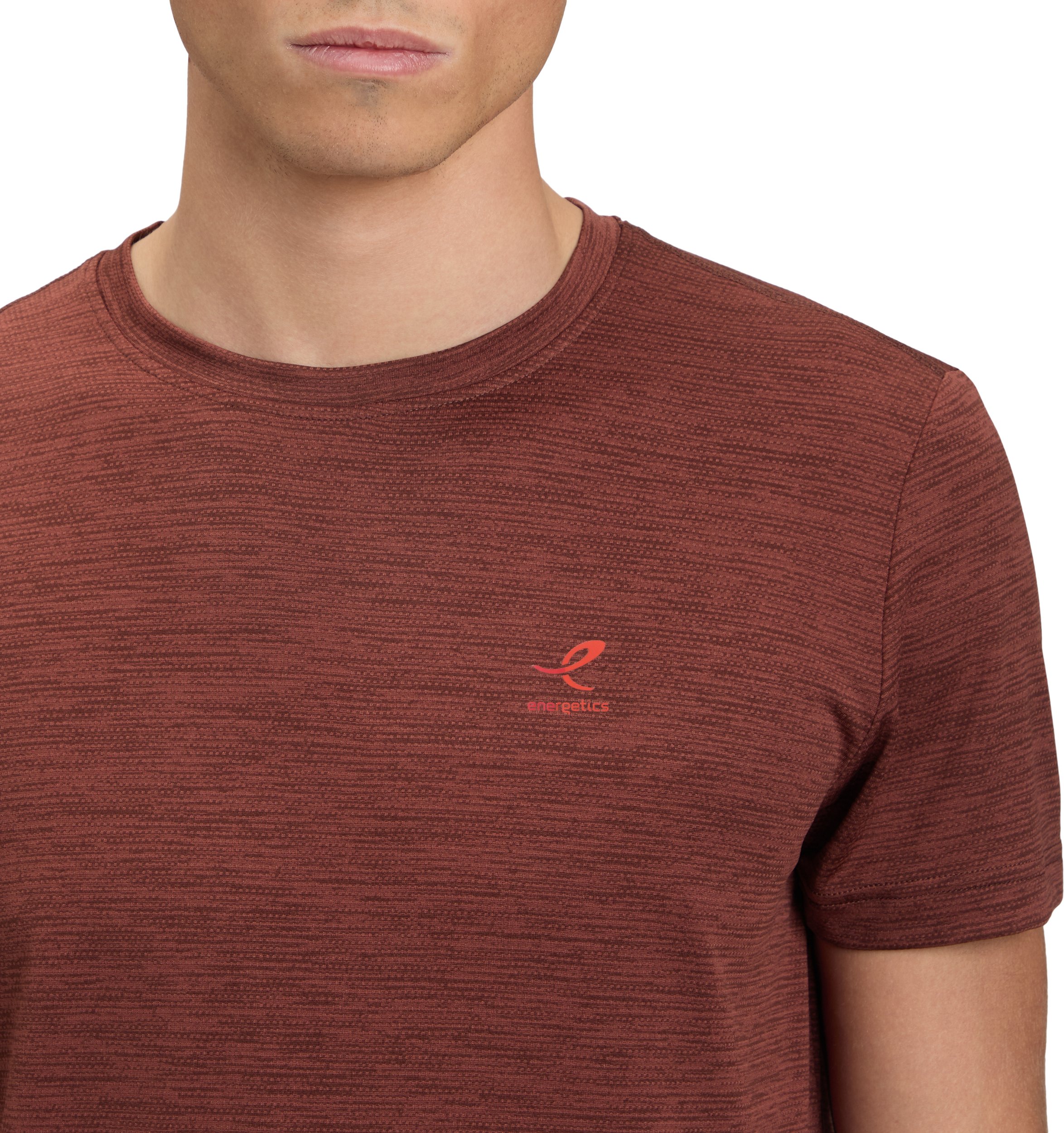 ENERGETICS He.-T-Shirt Telly II SS M MELANGE/BROWN DARK/R – Bild 2