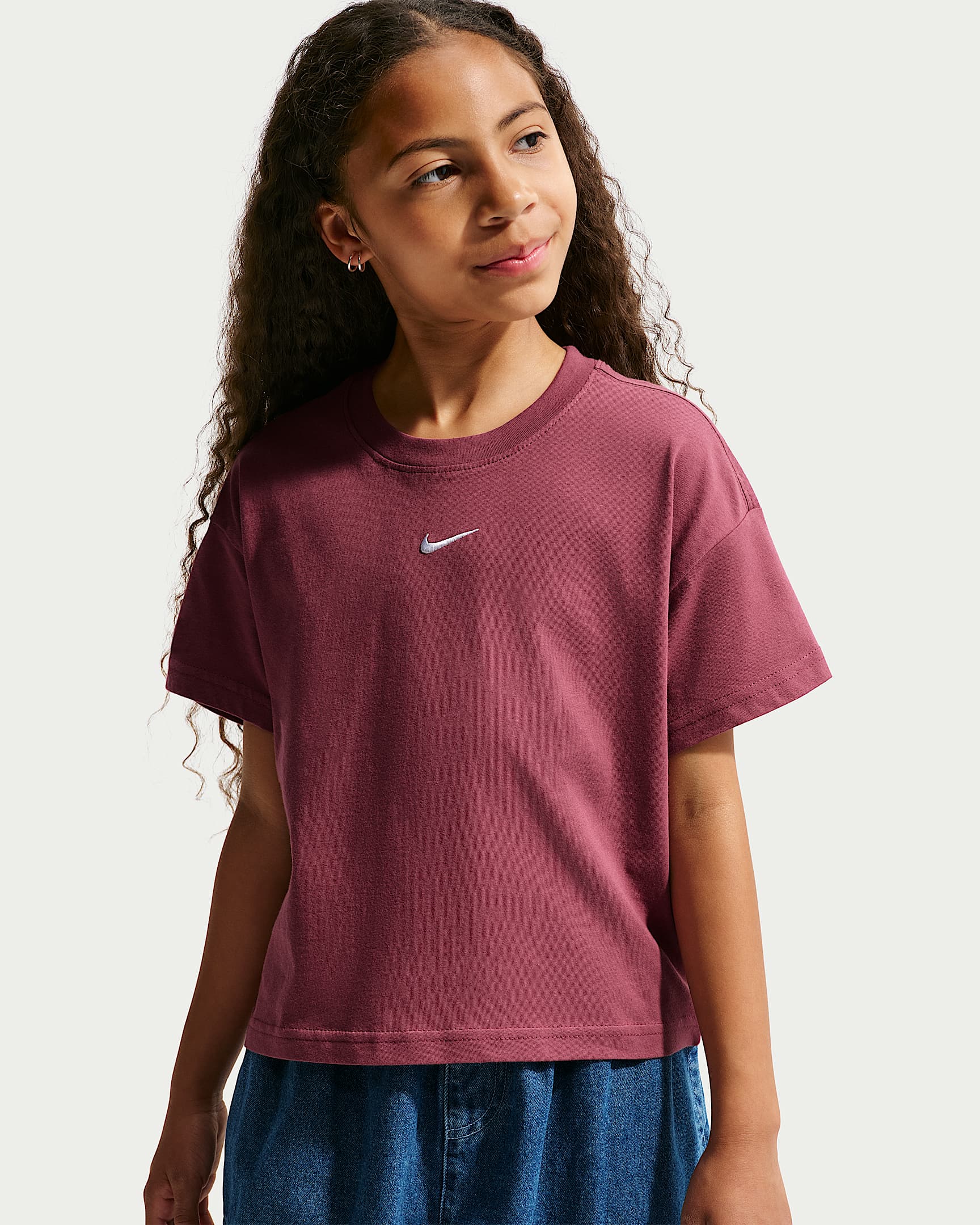 NIKE G NSW TEE BOXY ESSNTL LBR PINK SMOKE