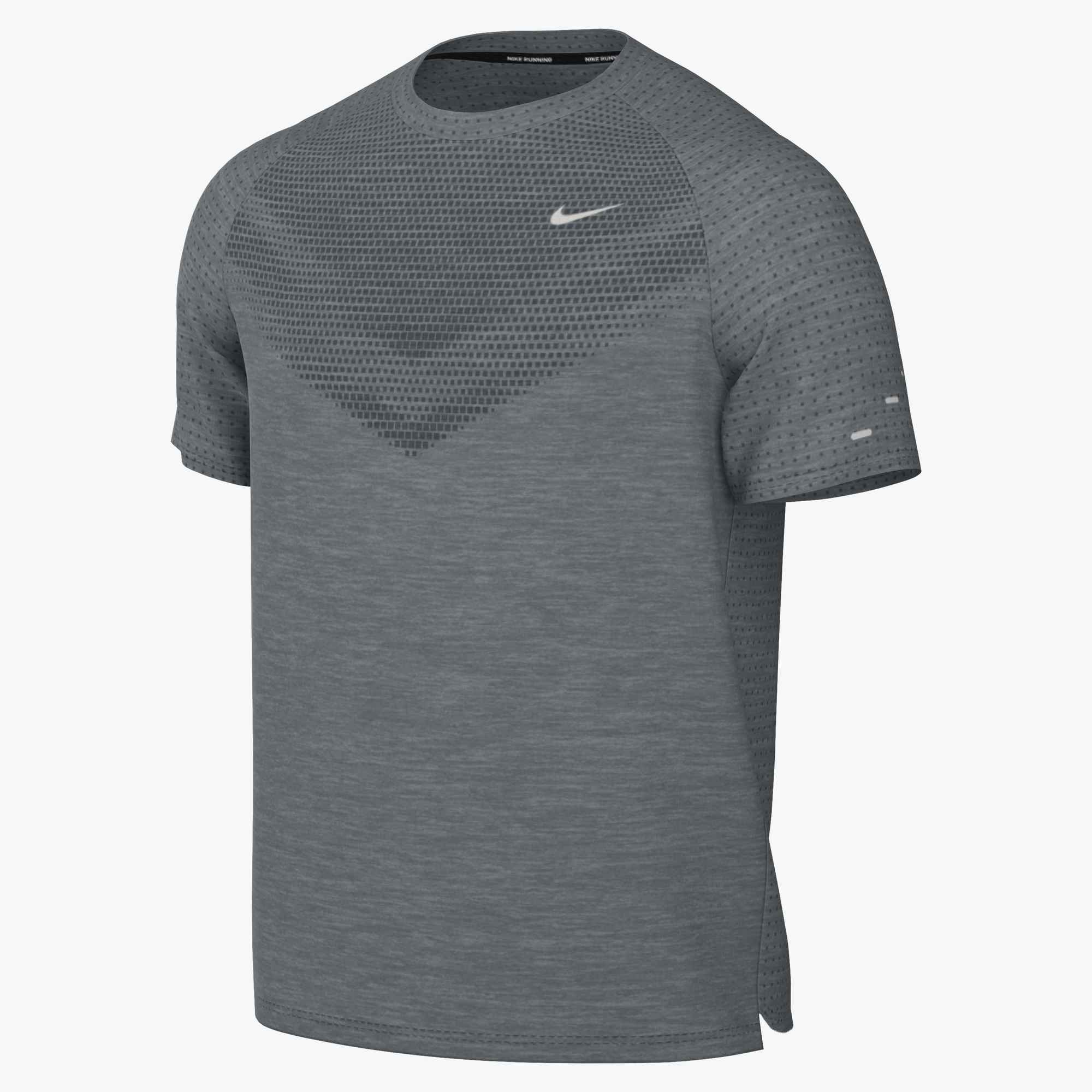NIKE M NK DFADV STRIDE SS TOP SMOKE GREY/HTR/REFLECTIVE SILV – Bild 4