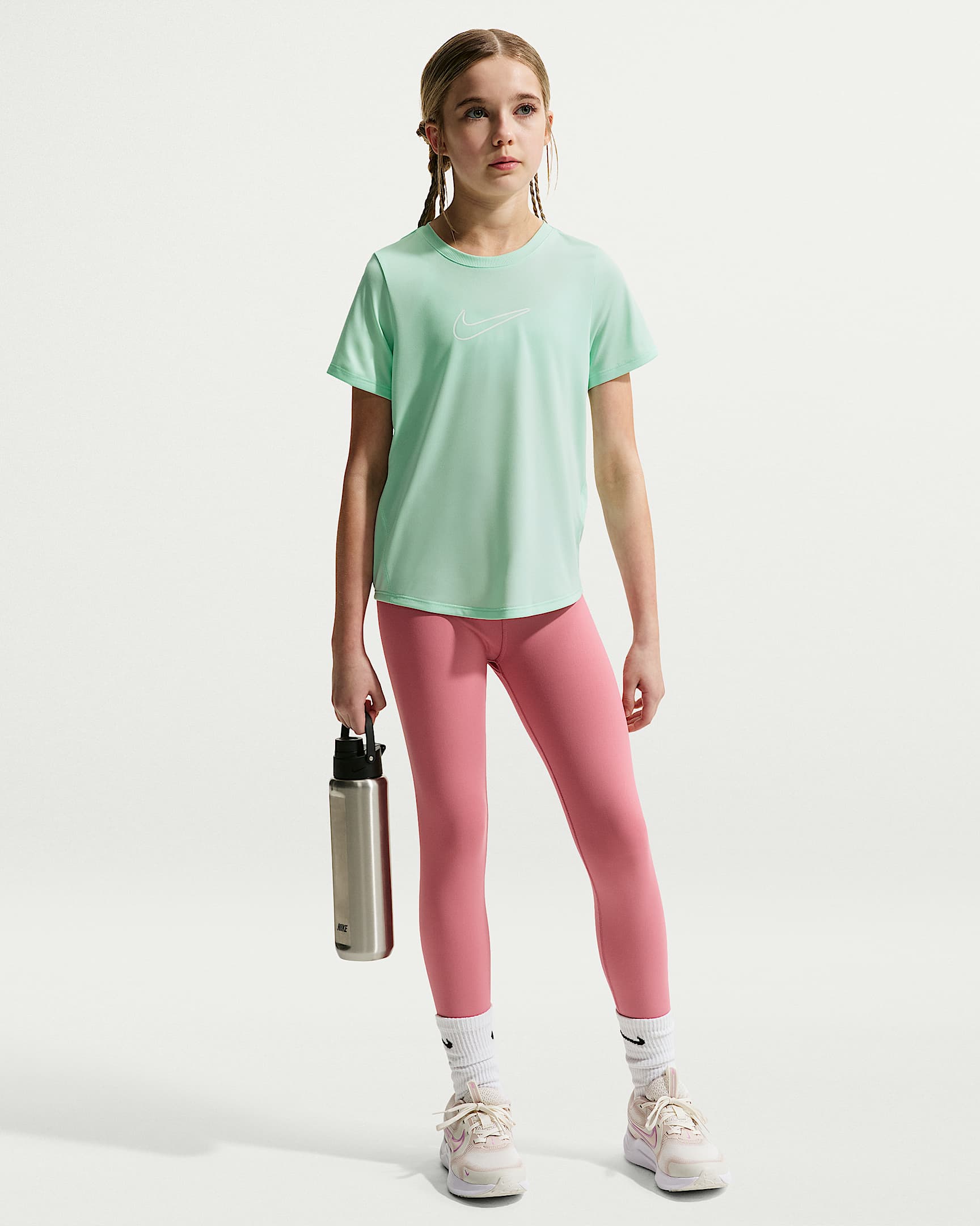 NIKE G NK DF ONE STD SS TOP HBR ARCTIC GREEN/WHITE – Bild 4