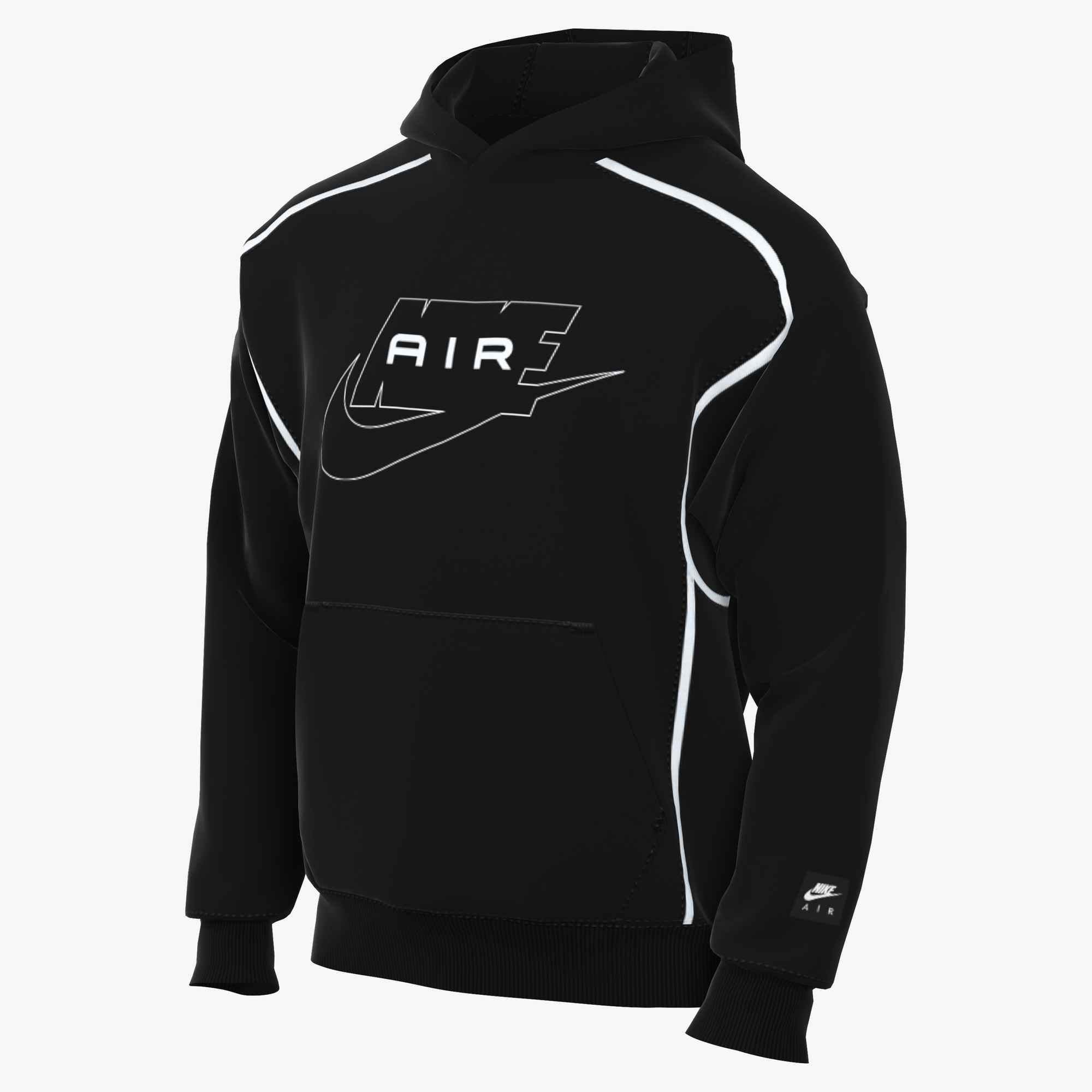 NIKE M NK AIR PO HDY BLACK/WHITE/WHITE – Bild 3