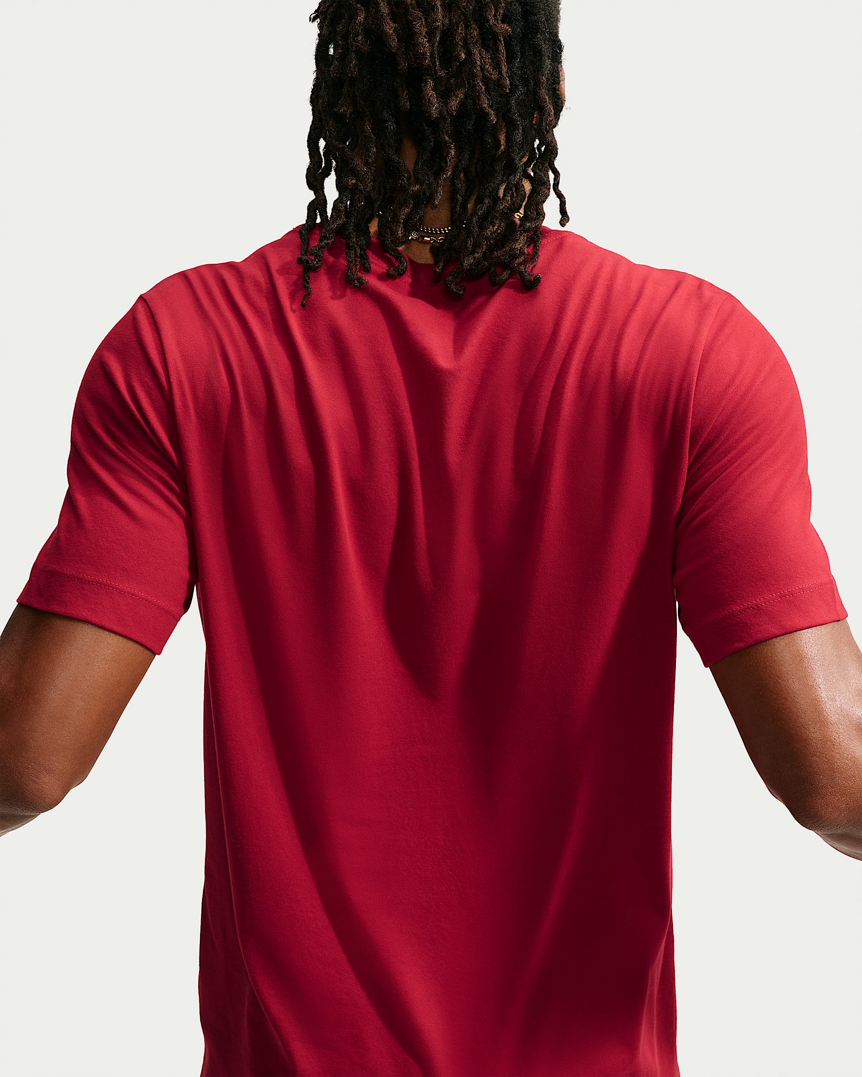 NIKE M NK DF TEE DFC CREW SOLID TOUGH RED/WHITE – Bild 2