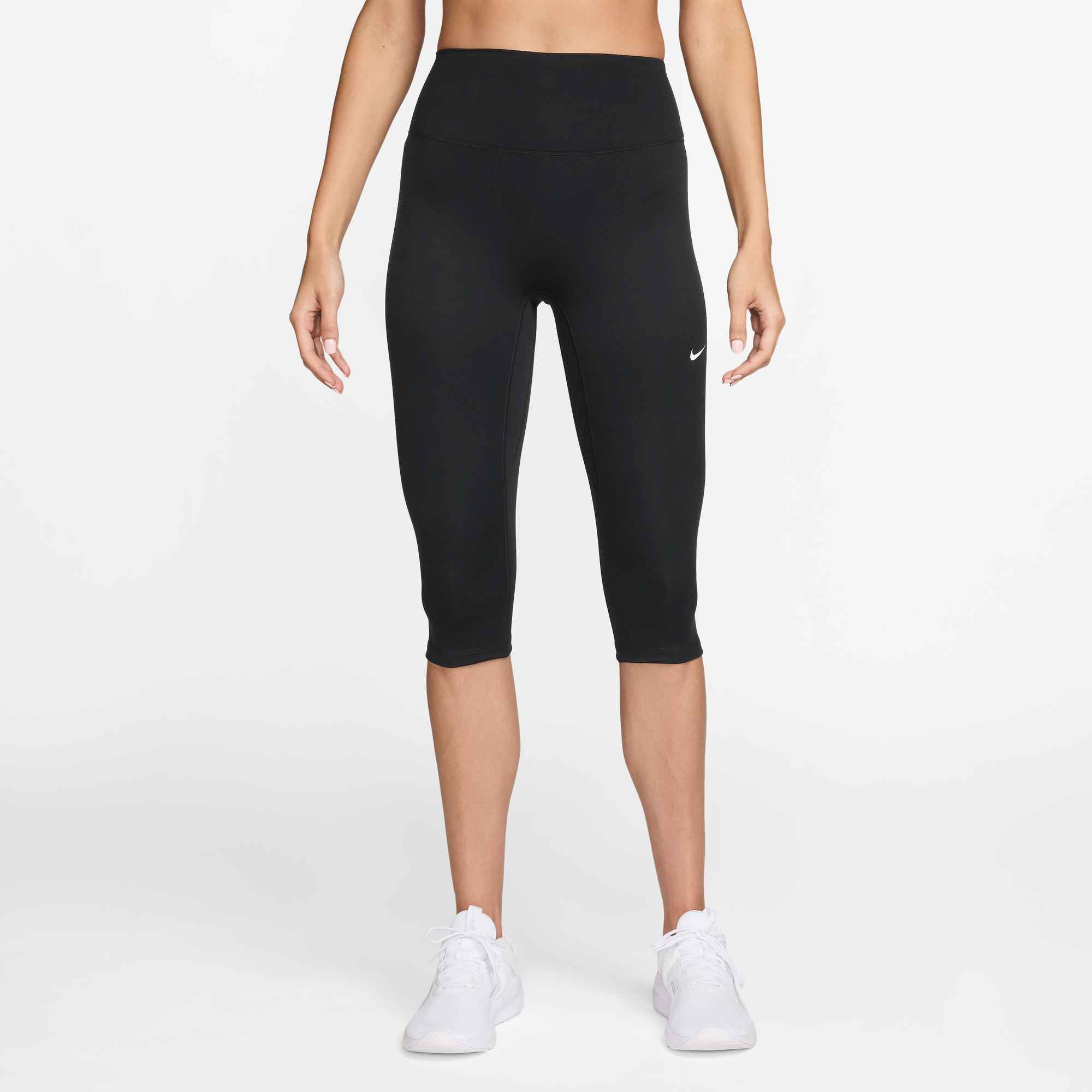 NIKE W NK DF ONE HR CAPRI USEAM BLACK/WHITE