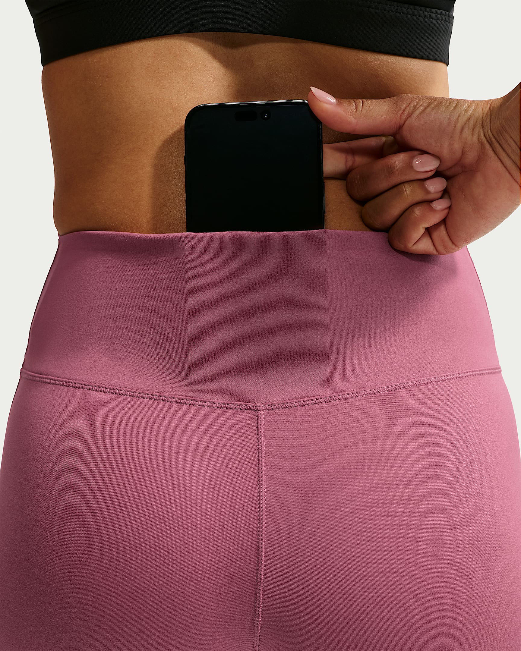 NIKE W NK DF ONE HR TIGHT USEAM PINK SMOKE/WHITE – Bild 6