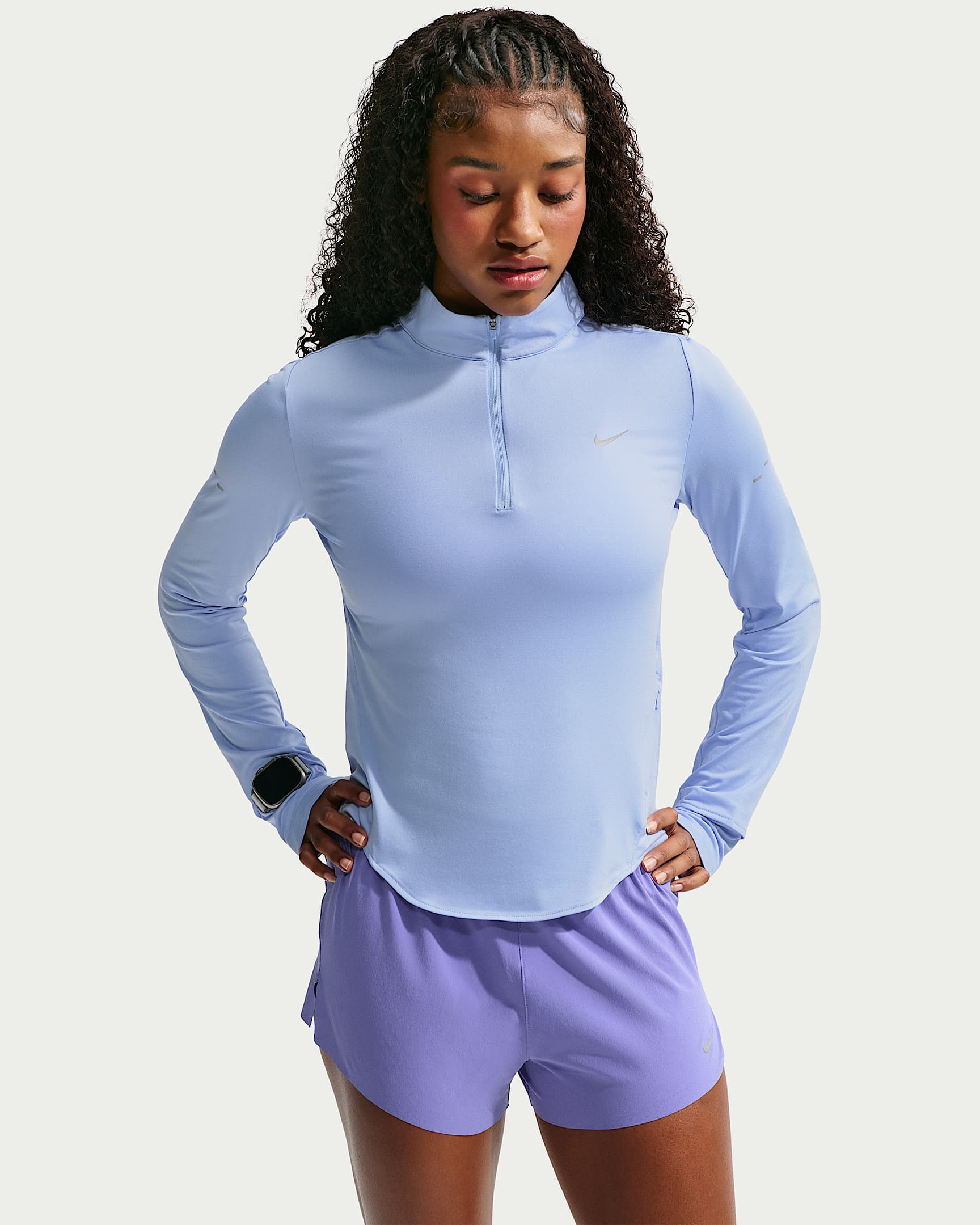 NIKE W NK SWIFT DF UV HZ TOP ALUMINUM/REFLECTIVE SILV
